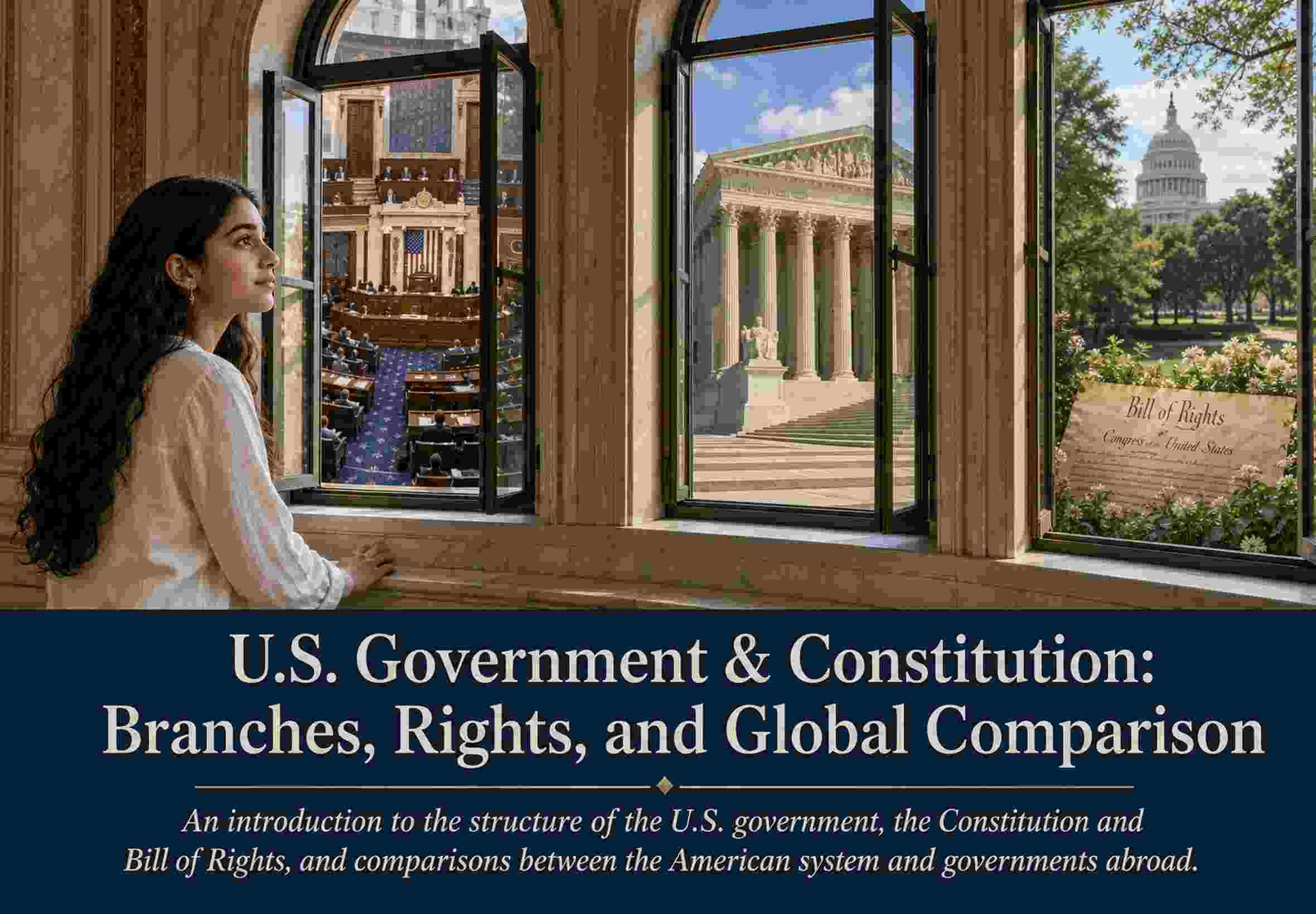 U.S. Government & Constitution: Branches, Rights, and Global Comparison