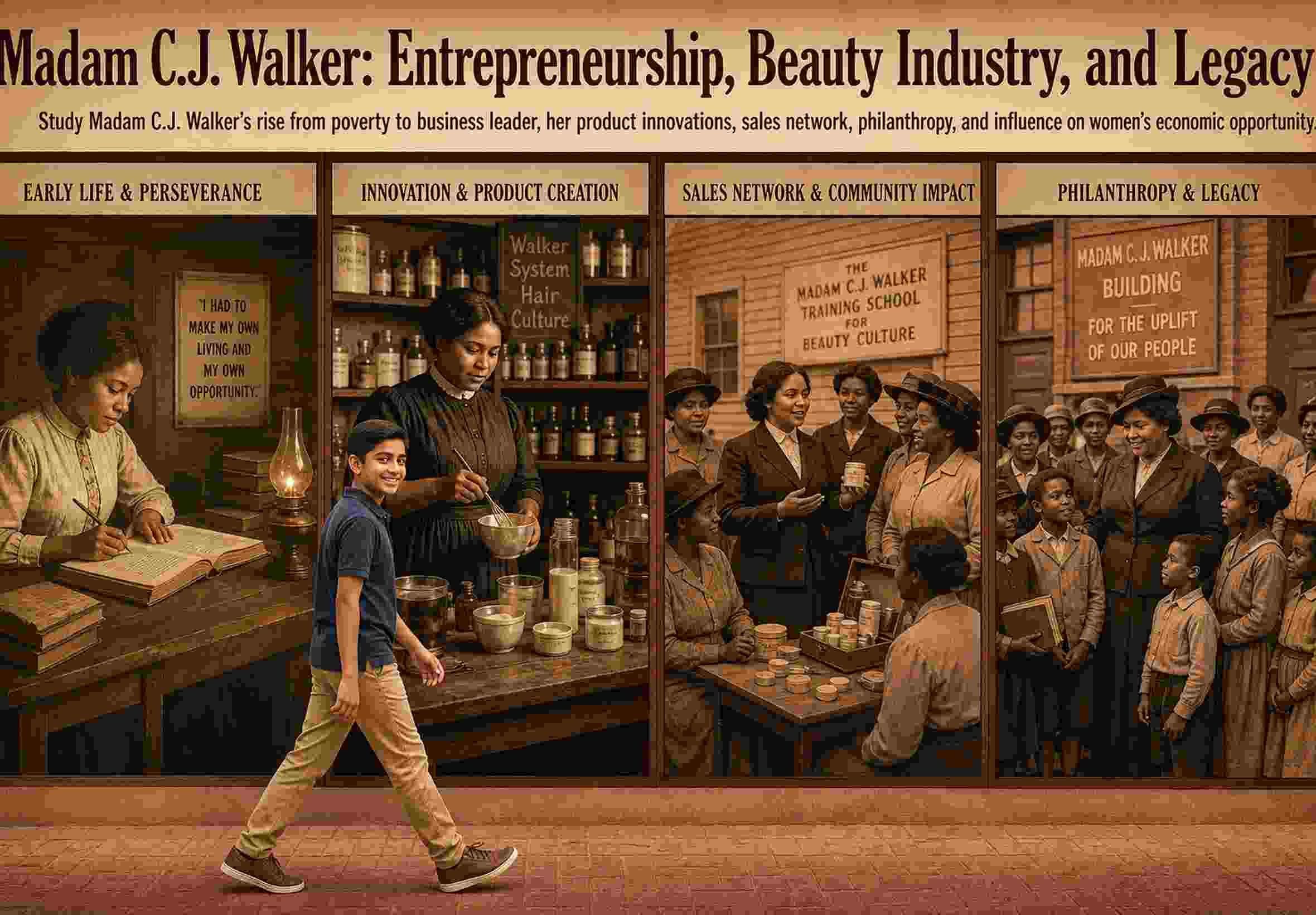 Madam C.J. Walker: Entrepreneurship, Beauty Industry, and Legacy
