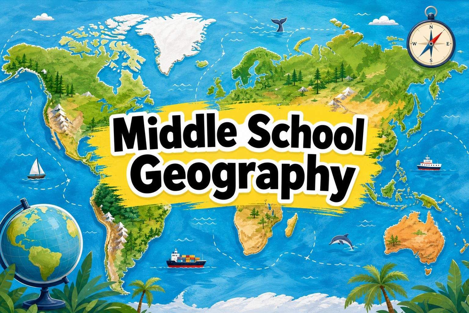 Middle School Geography: Continents, Oceans, Maps and Regions