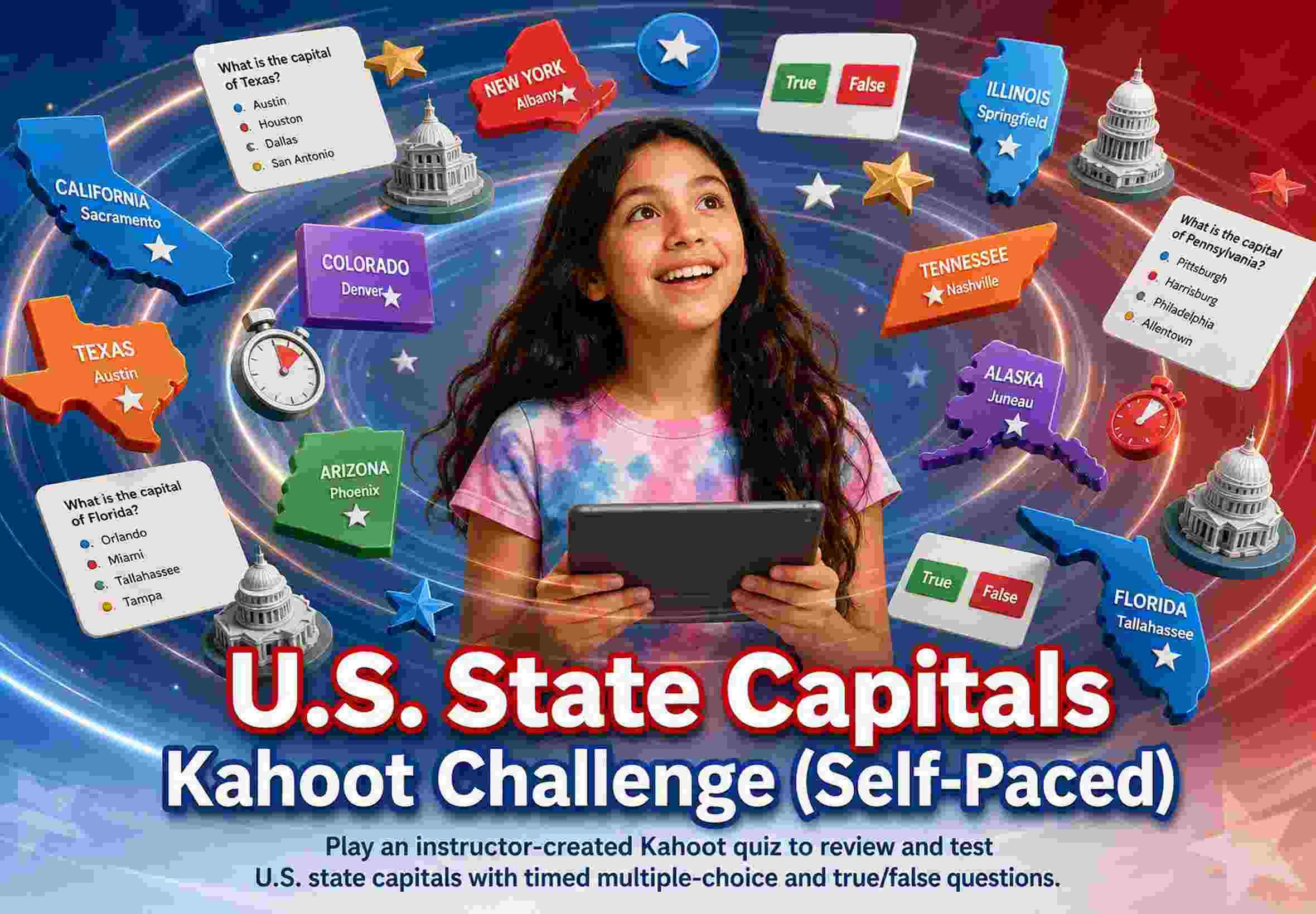 U.S. State Capitals Kahoot Challenge (Self-Paced)