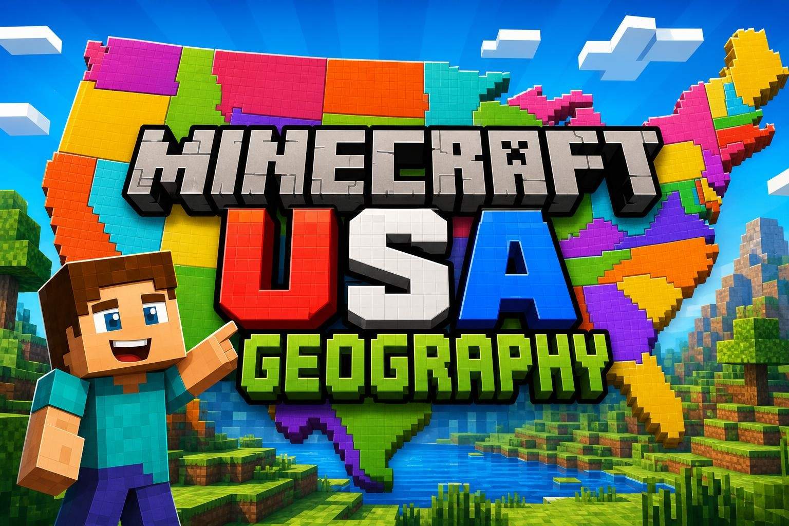My Minecraft USA Geography: Build States, Capitals & Landmarks