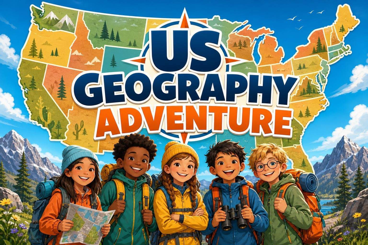 Tour the U.S.: Virtual Step Challenge with State Geography and ASL