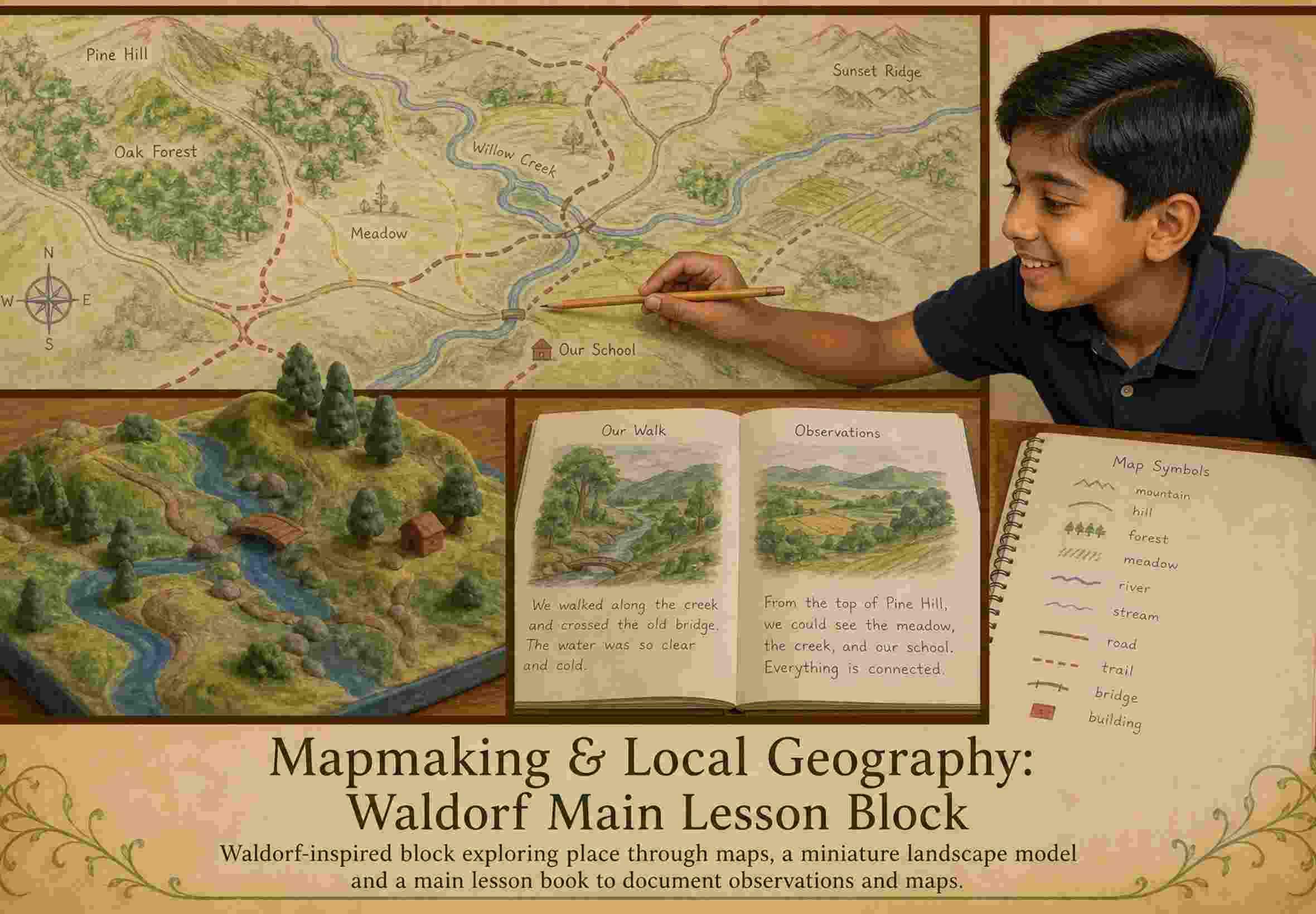 Mapmaking & Local Geography: Waldorf Main Lesson Block