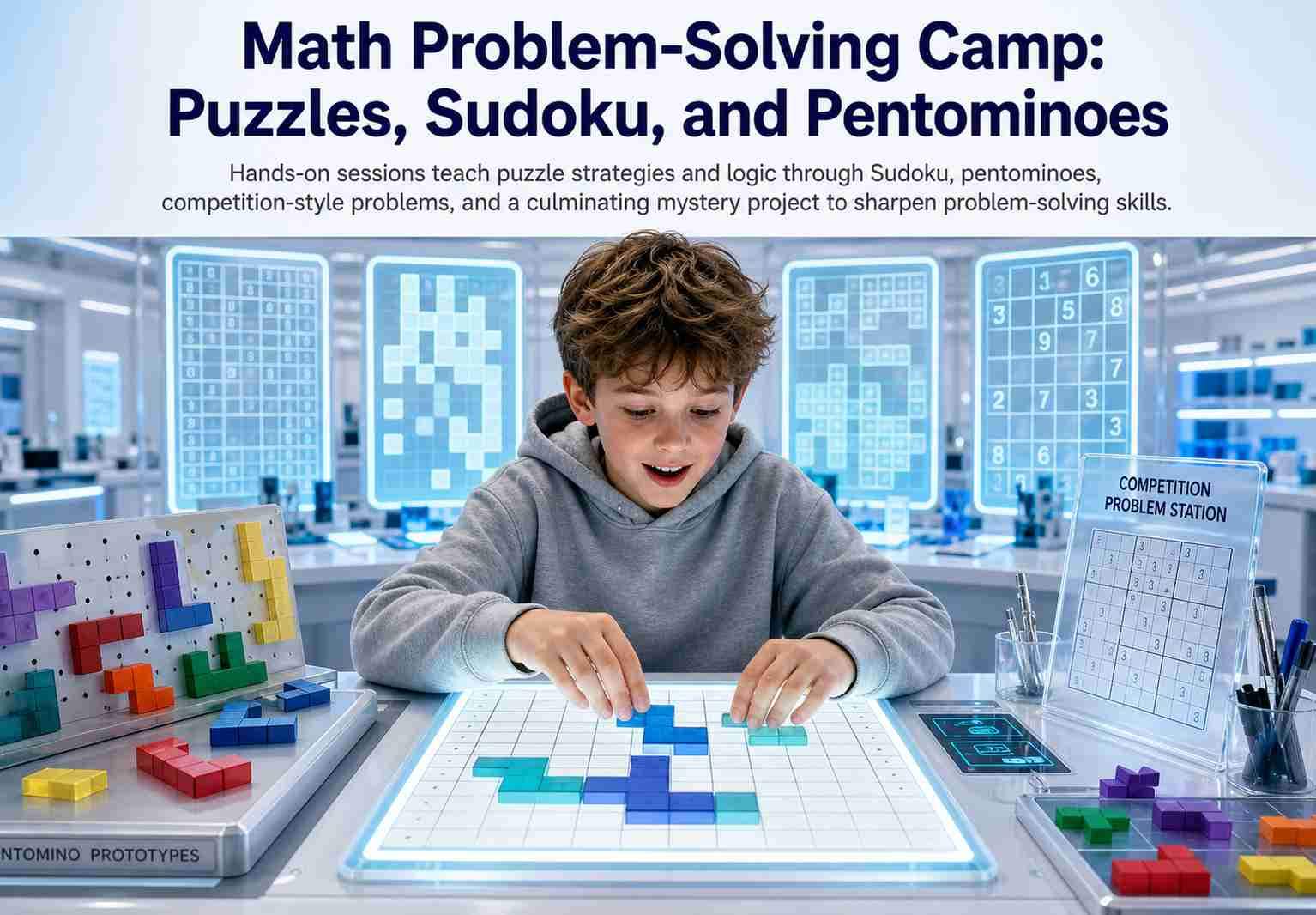 Math Problem-Solving Camp: Puzzles, Sudoku, and Pentominoes