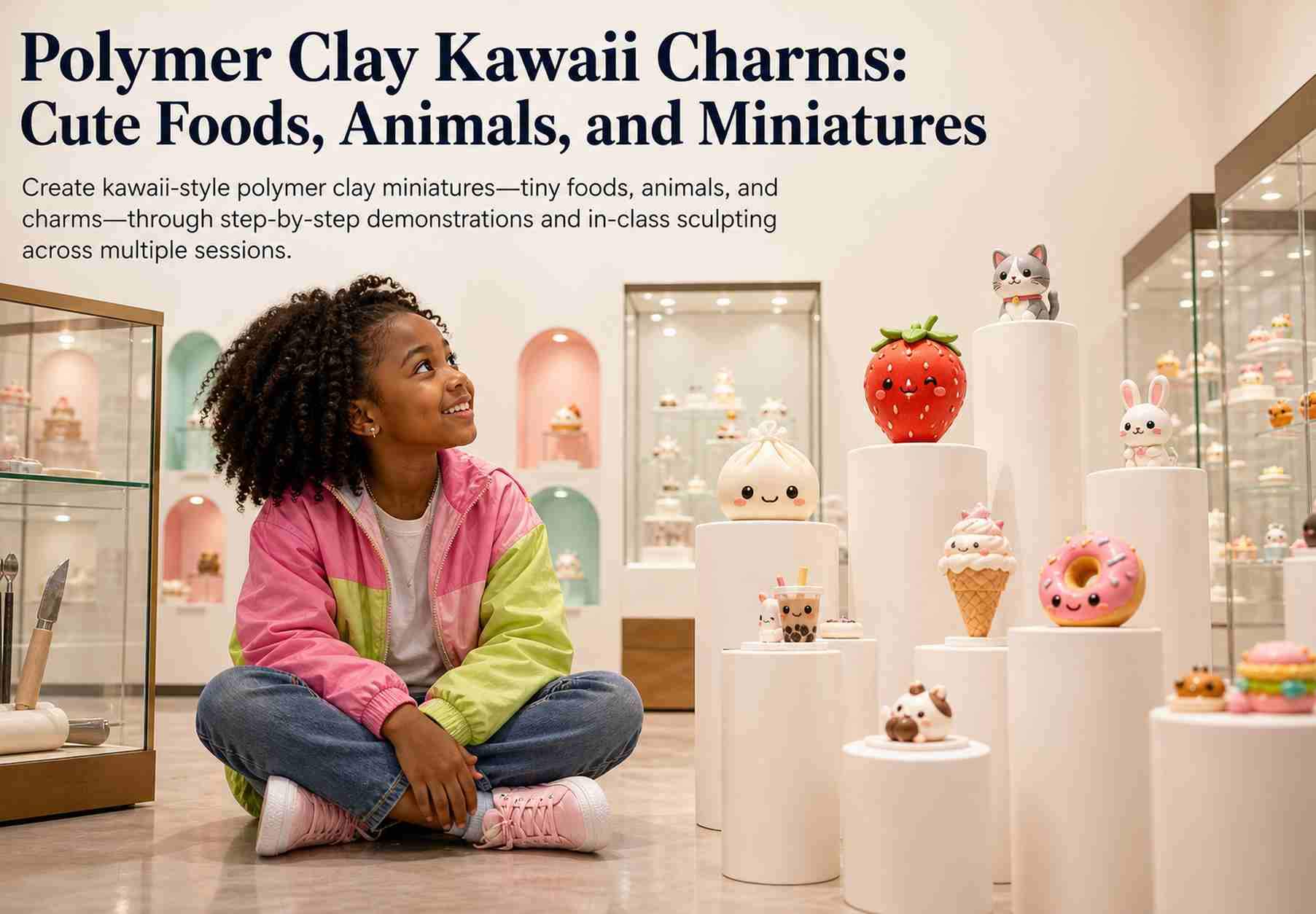 Polymer Clay Kawaii Charms: Cute Foods, Animals, and Miniatures