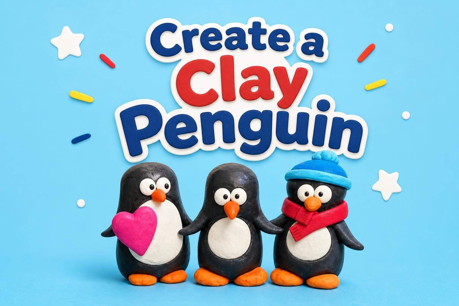 Create a Clay Penguin Sculpture (Model Magic)