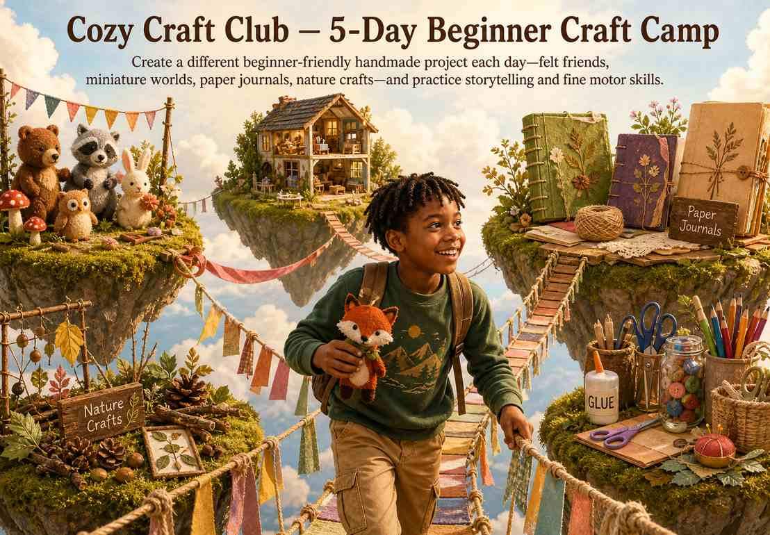 Cozy Craft Club — 5-Day Beginner Craft Camp