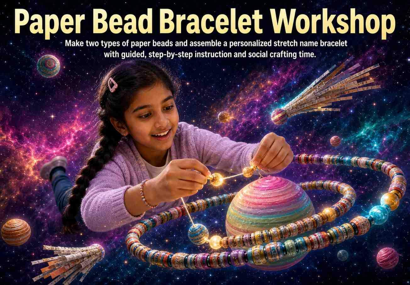 Paper Bead Bracelet Workshop