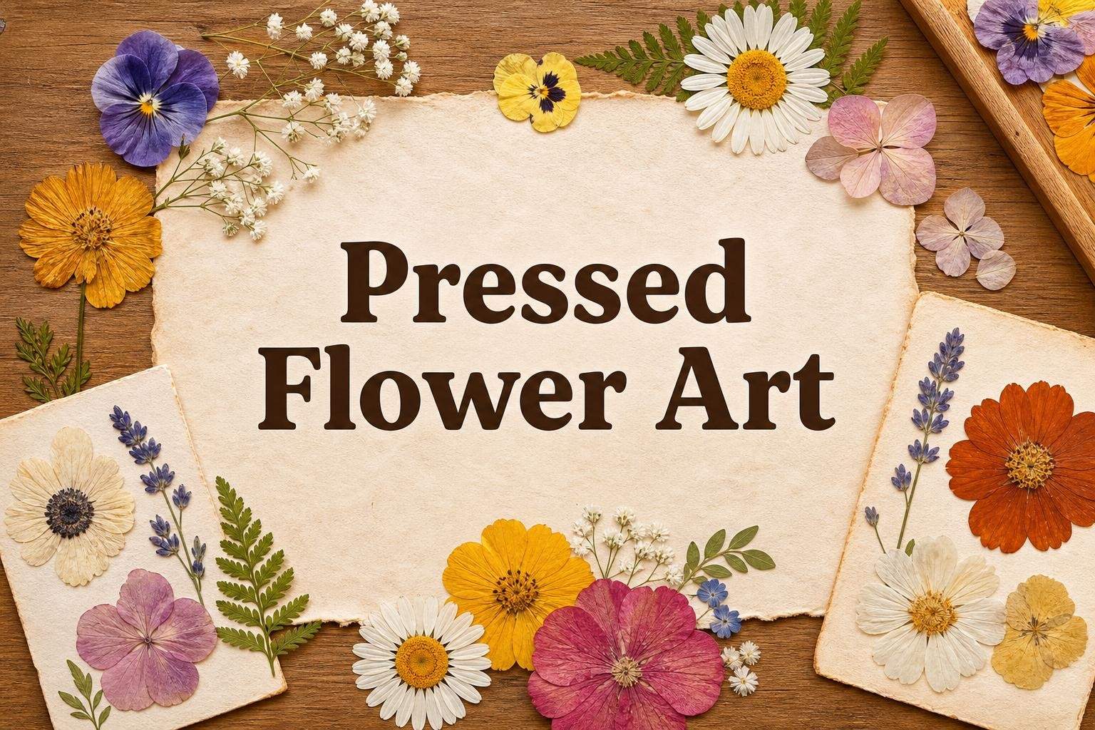 Pressed Flower Art: Picture Frame, Greeting Card & Bookmark