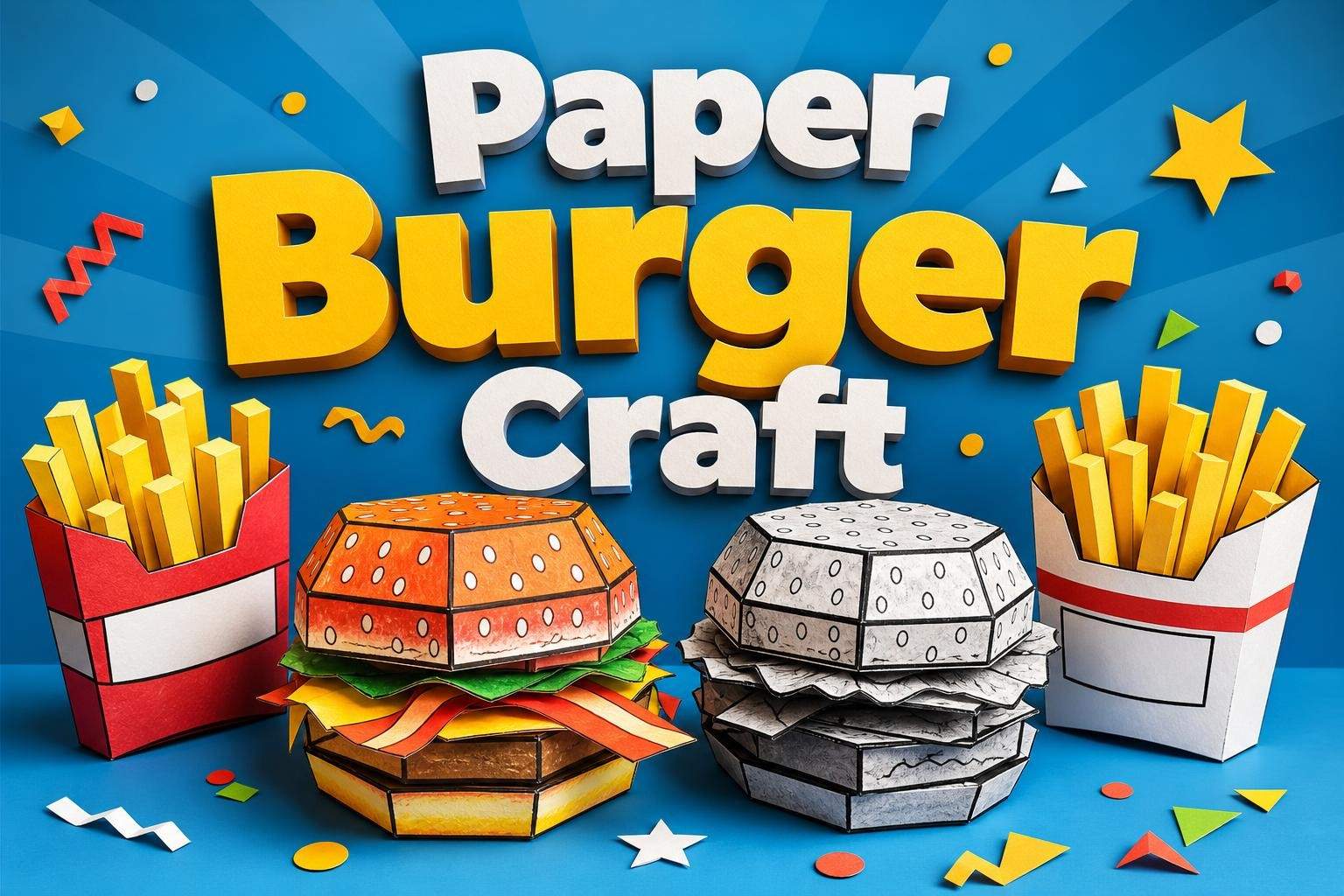 Paper Crafting: Build a Paper Burger and Fries