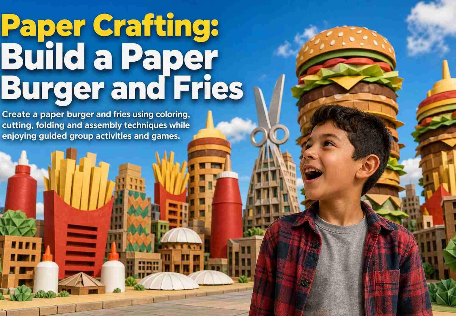 Paper Crafting: Build a Paper Burger and Fries