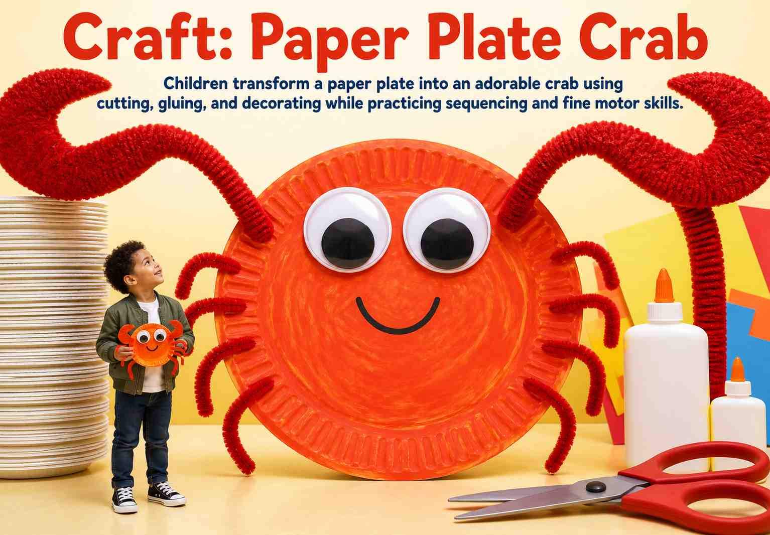 Craft: Paper Plate Crab