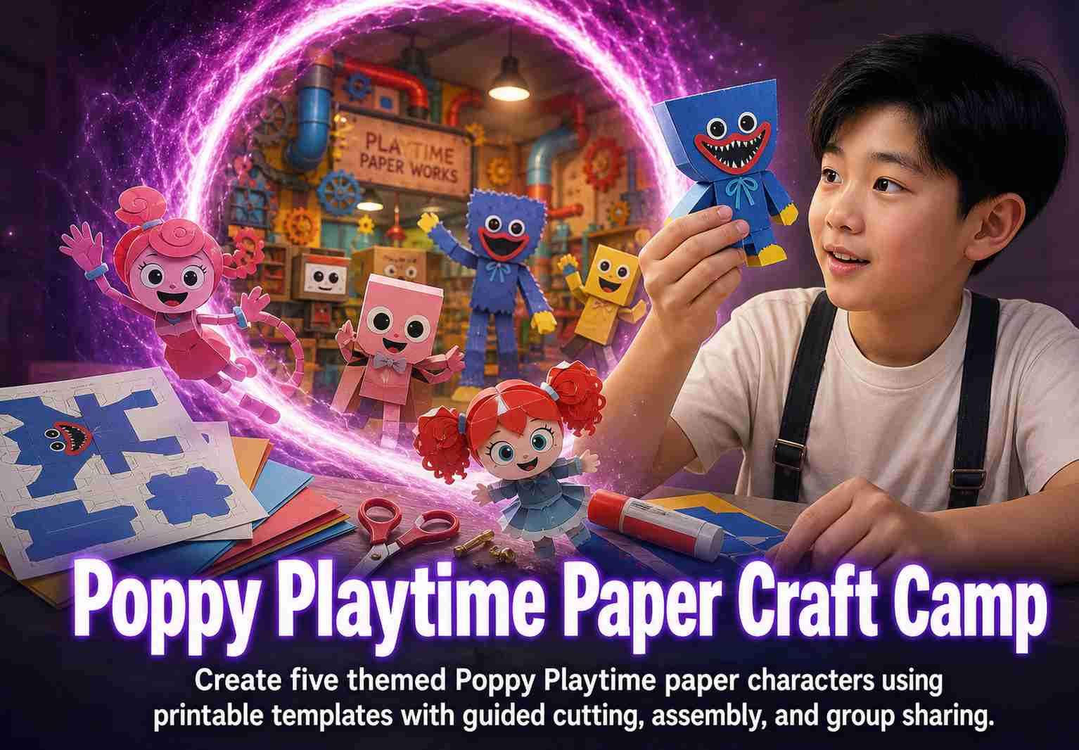 Poppy Playtime Paper Craft Camp