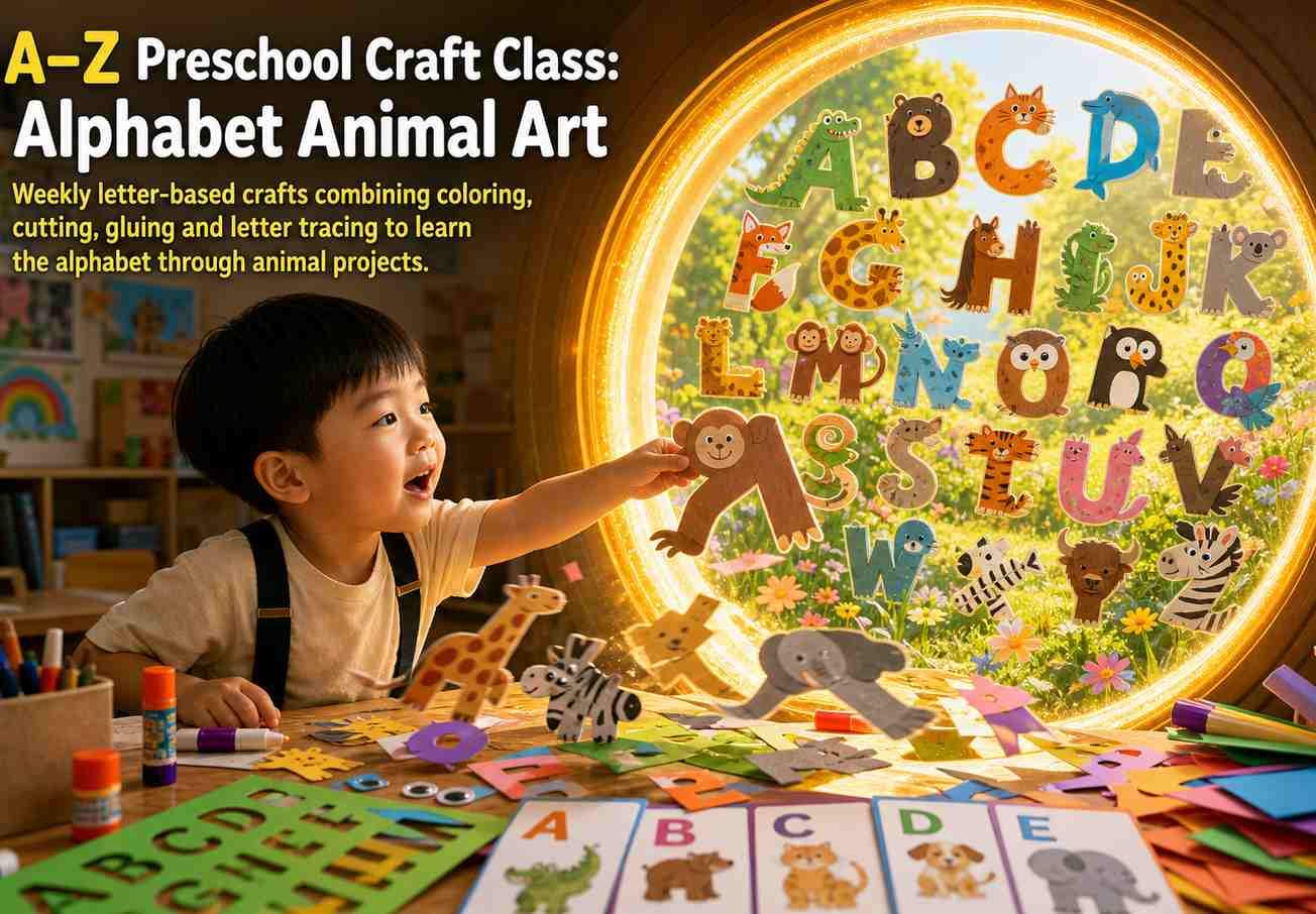 A–Z Preschool Craft Class: Alphabet Animal Art