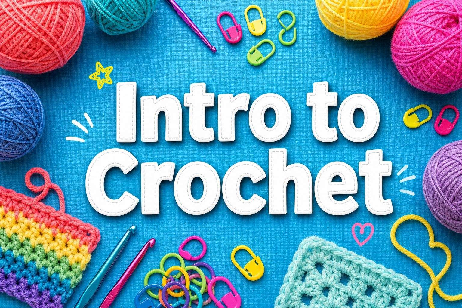 Introduction to Crochet: Basic Stitches and Two Projects