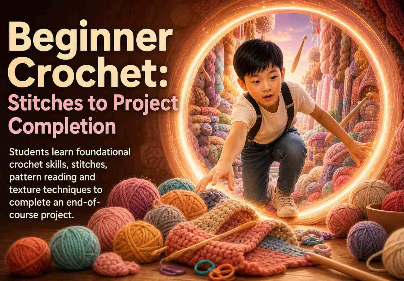 Beginner Crochet: Stitches to Project Completion