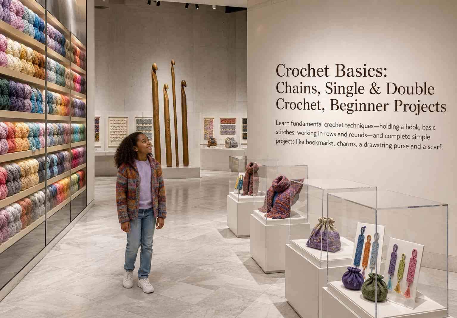 Crochet Basics: Chains, Single & Double Crochet, Beginner Projects