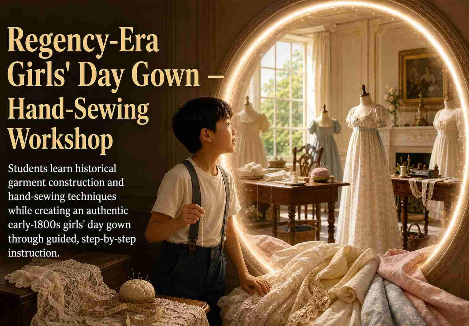 Regency-Era Girls' Day Gown — Hand-Sewing Workshop