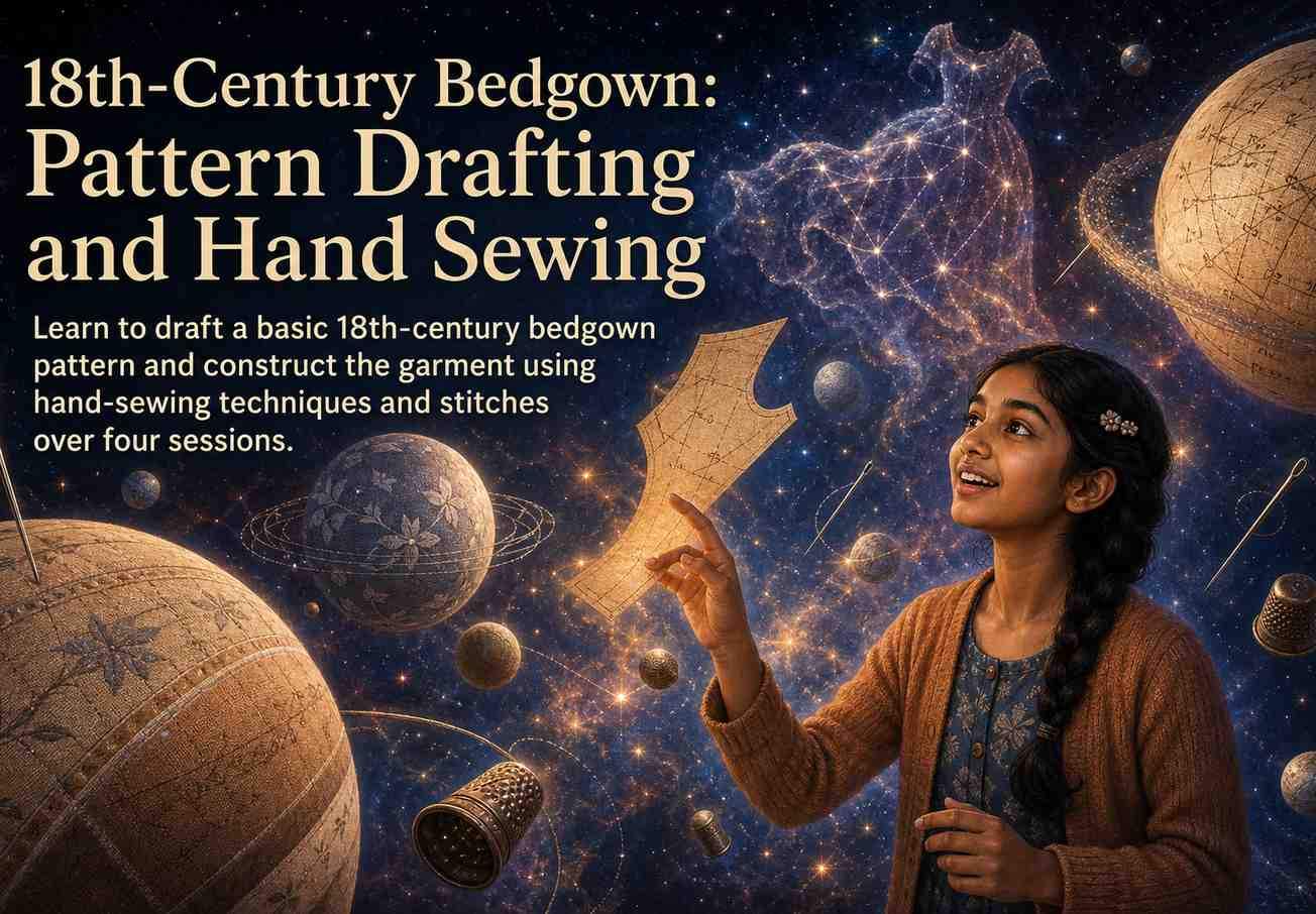 18th‑Century Bedgown: Pattern Drafting and Hand Sewing