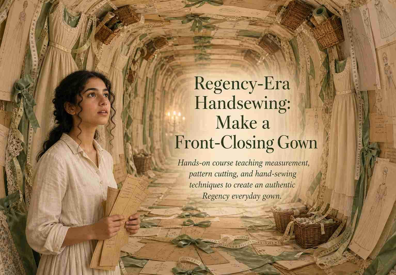 Regency-Era Handsewing: Make a Front-Closing Gown