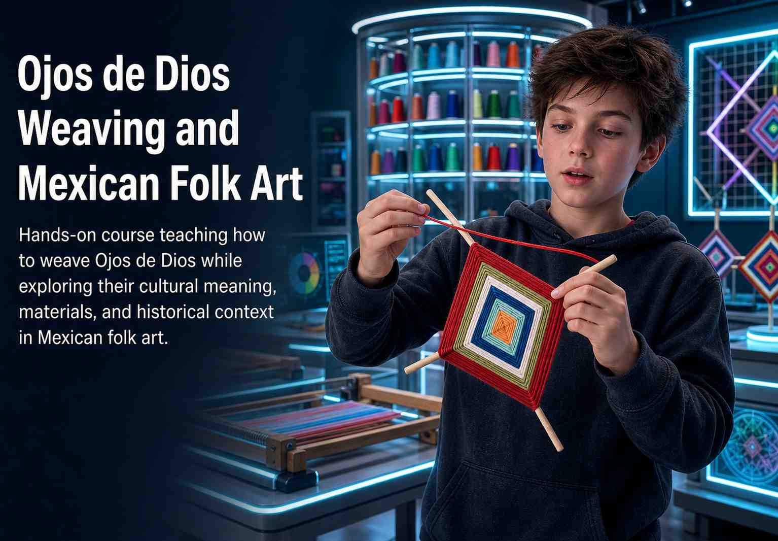 Ojos de Dios Weaving and Mexican Folk Art