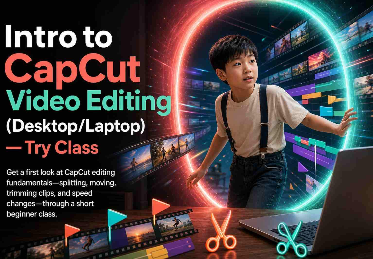 Intro to CapCut Video Editing (Desktop/Laptop) — Try Class