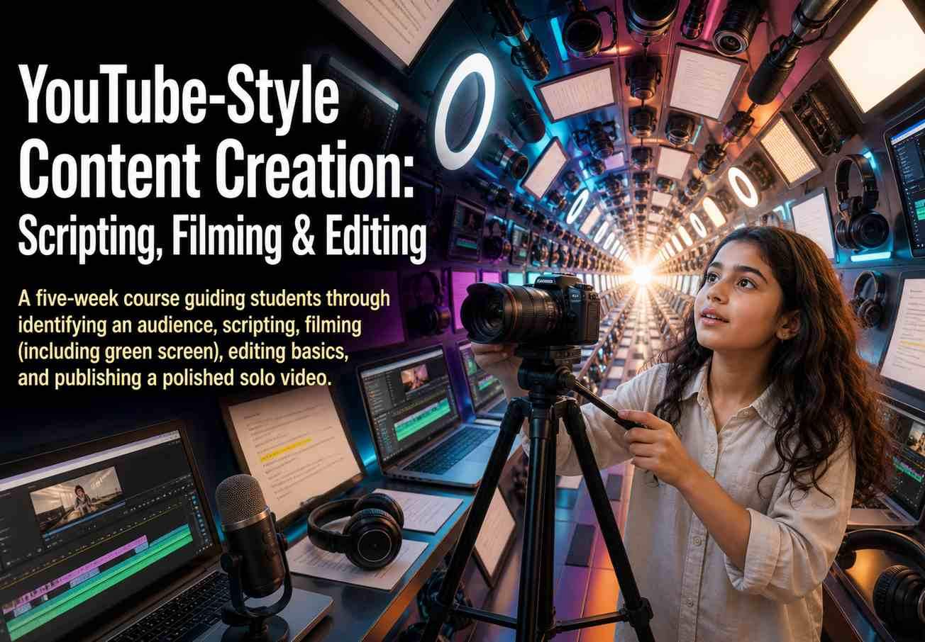YouTube-Style Content Creation: Scripting, Filming & Editing