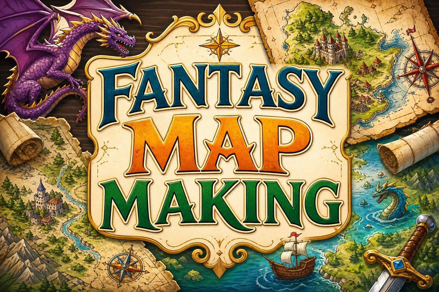 Storybook Map Making: Design Hand-Drawn Fantasy Worlds