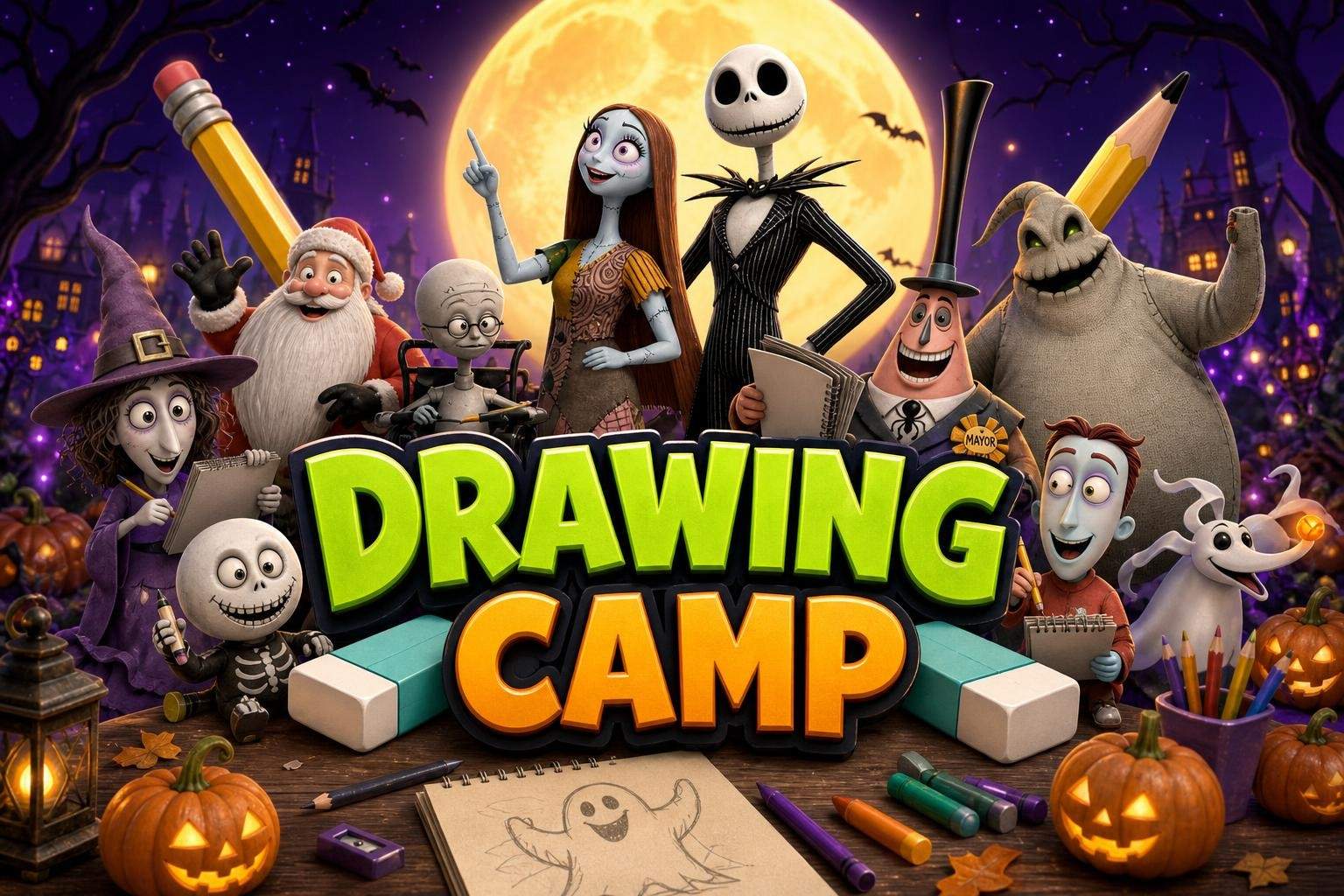 Nightmare Before Christmas: Weekly Character Drawing Camp