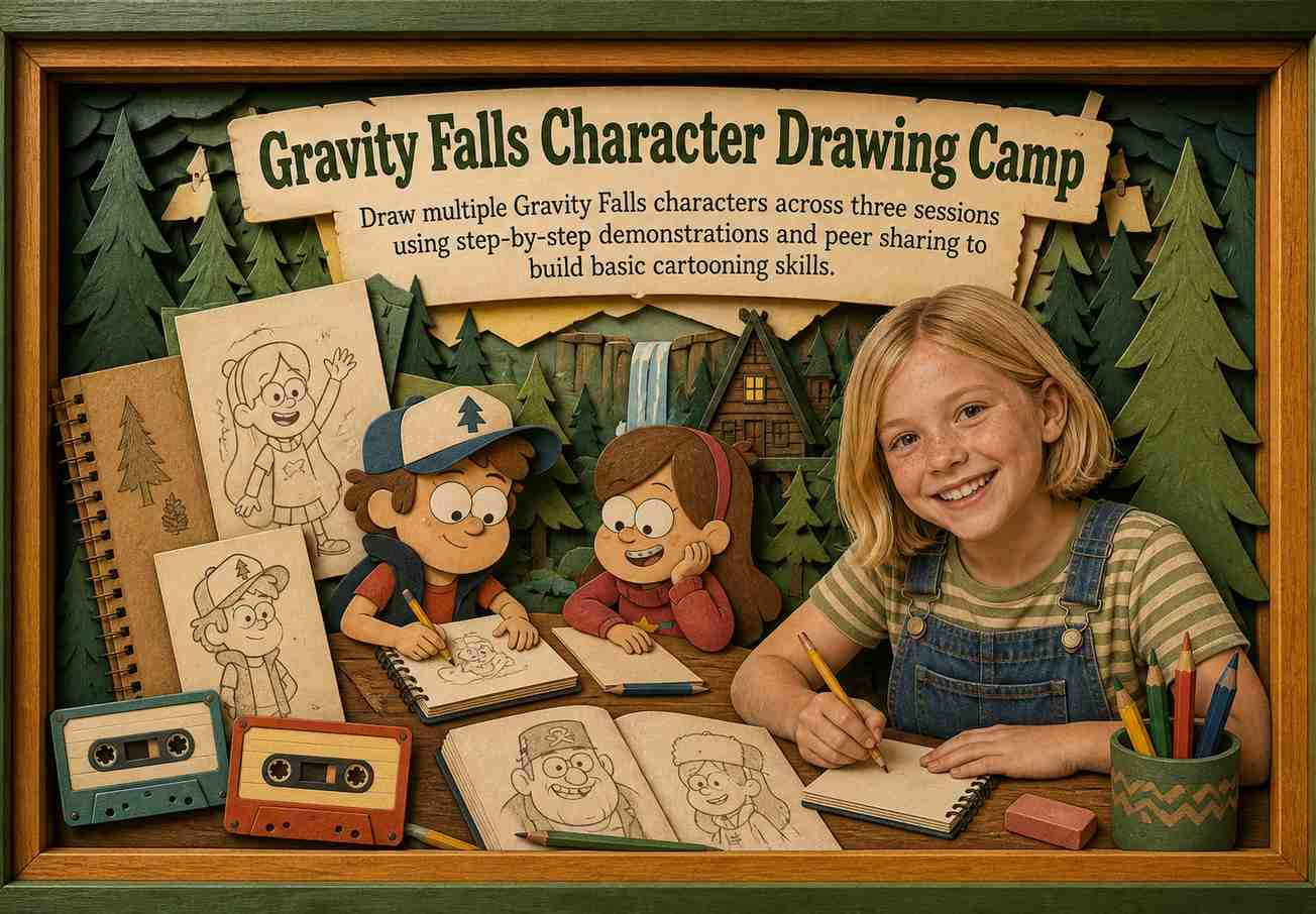 Gravity Falls Character Drawing Camp