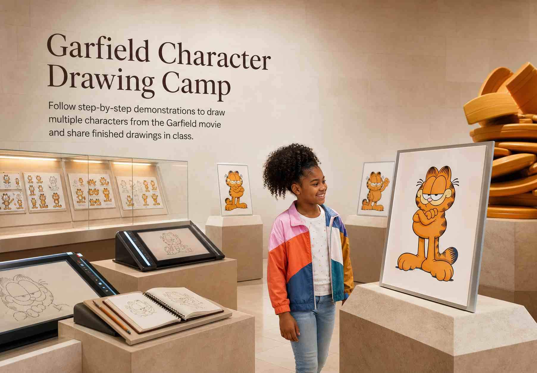 Garfield Character Drawing Camp
