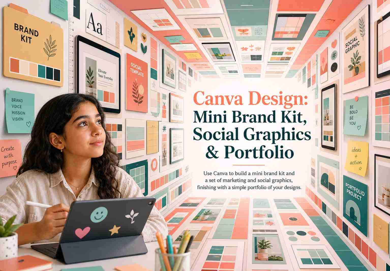 Canva Design: Mini Brand Kit, Social Graphics & Portfolio