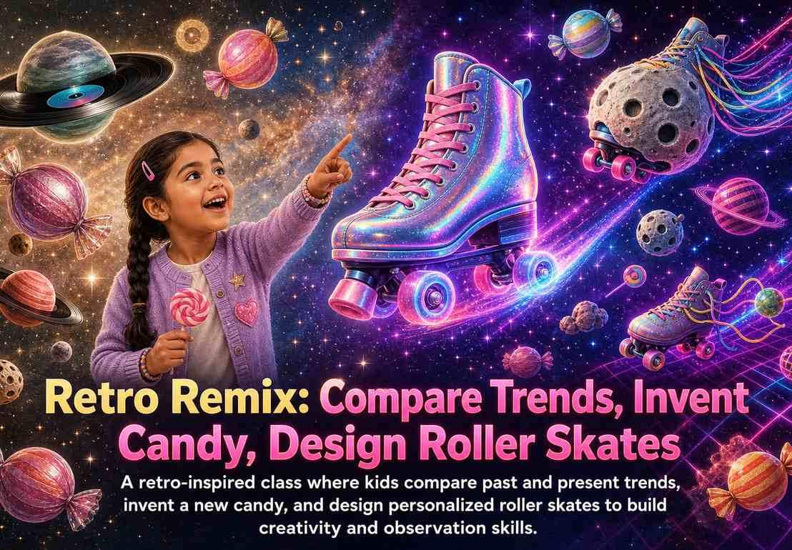 Retro Remix: Compare Trends, Invent Candy, Design Roller Skates