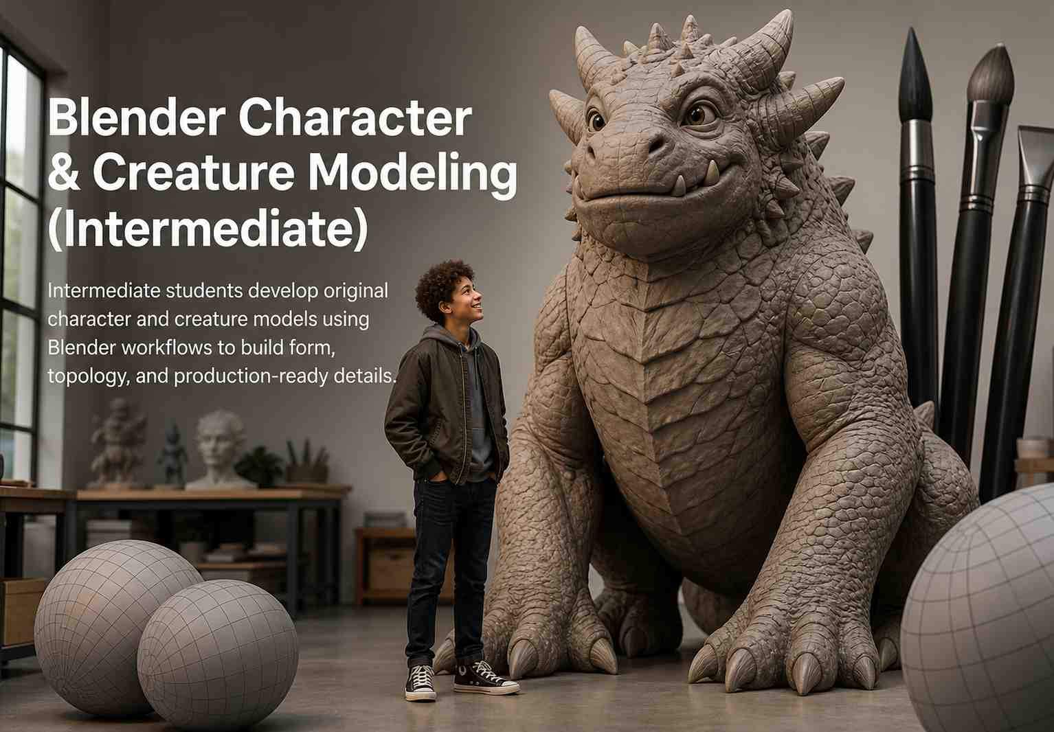 Blender Character & Creature Modeling (Intermediate)