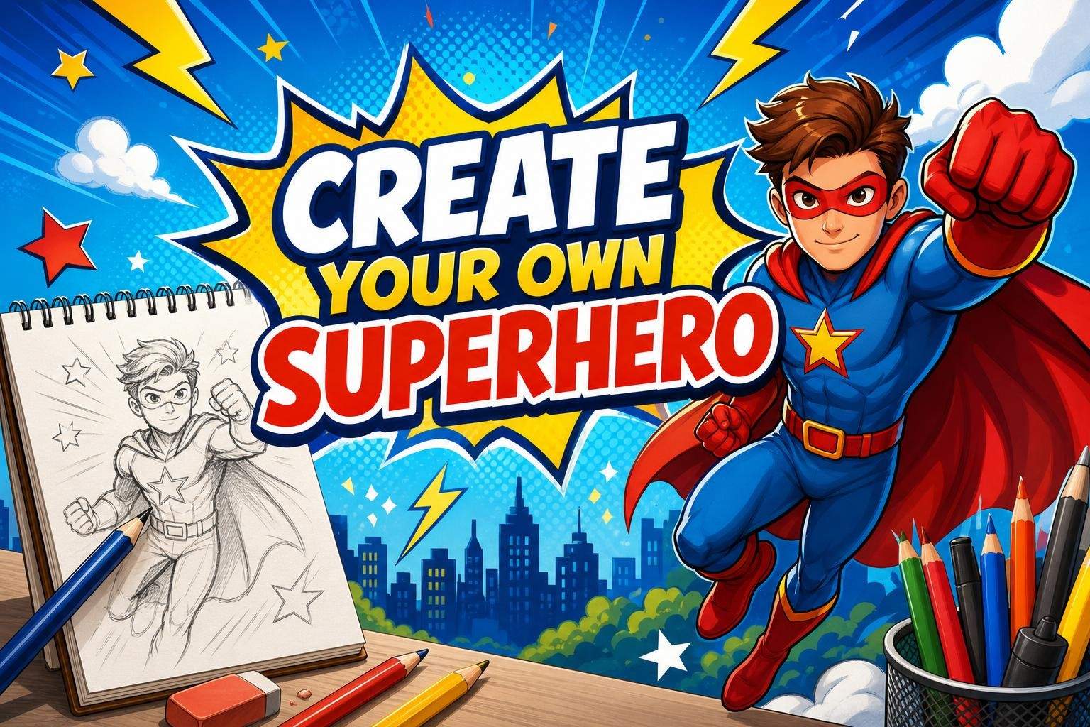 Create Your Own Superhero: Design, Draw & Backstory