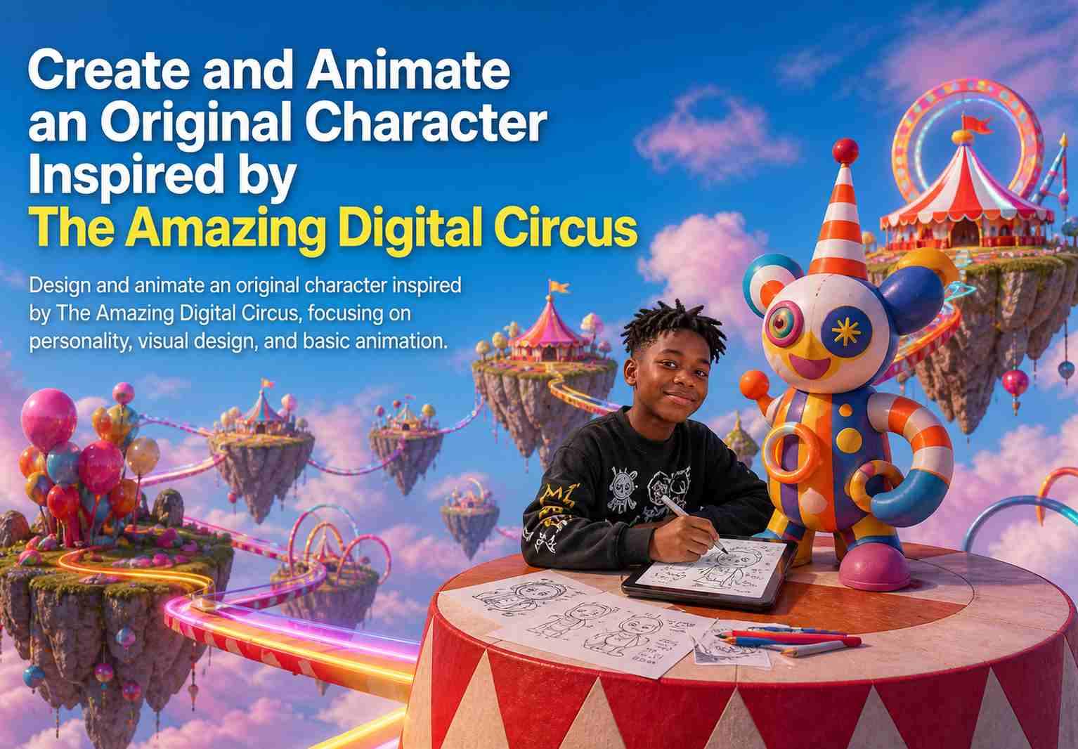Create and Animate an Original Character Inspired by The Amazing Digital Circus