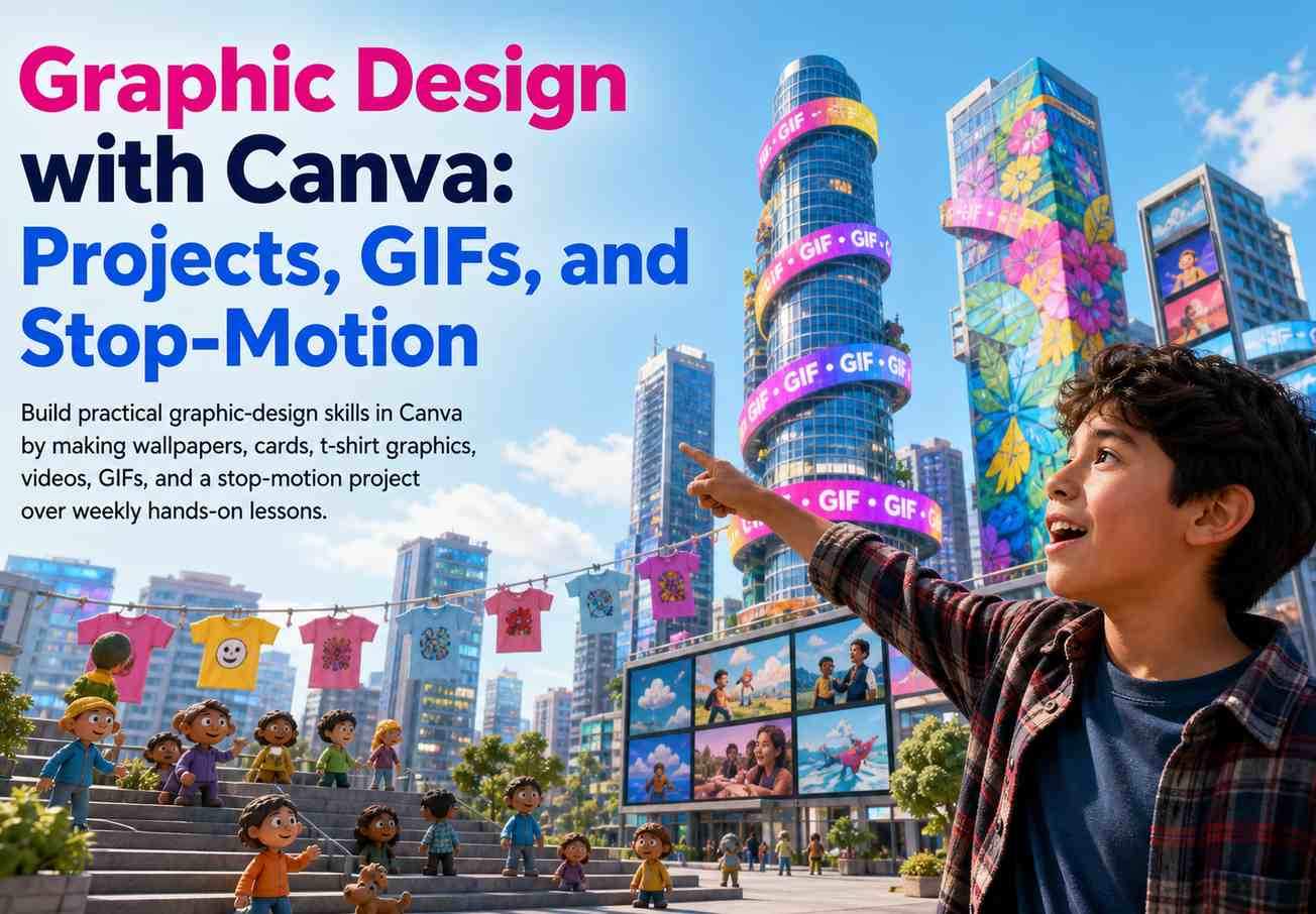 Graphic Design with Canva: Projects, GIFs, and Stop-Motion
