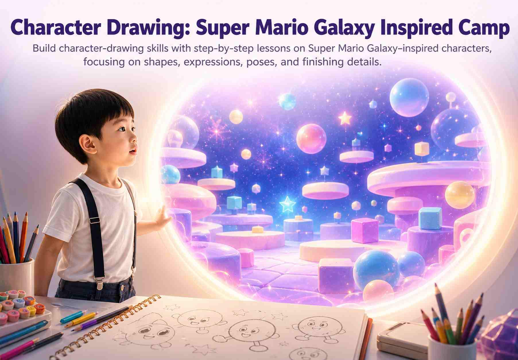 Character Drawing: Super Mario Galaxy Inspired Camp