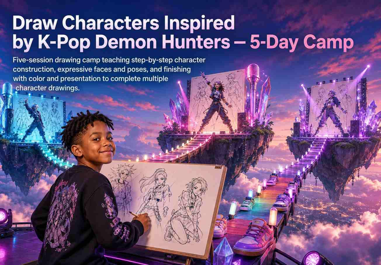 Draw Characters Inspired by K-Pop Demon Hunters — 5-Day Camp