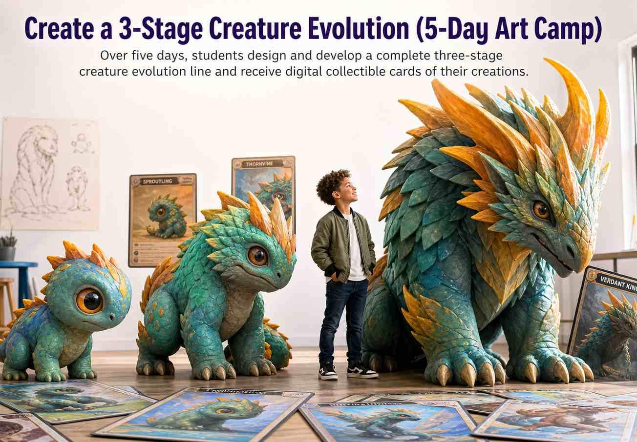 Create a 3-Stage Creature Evolution (5-Day Art Camp)