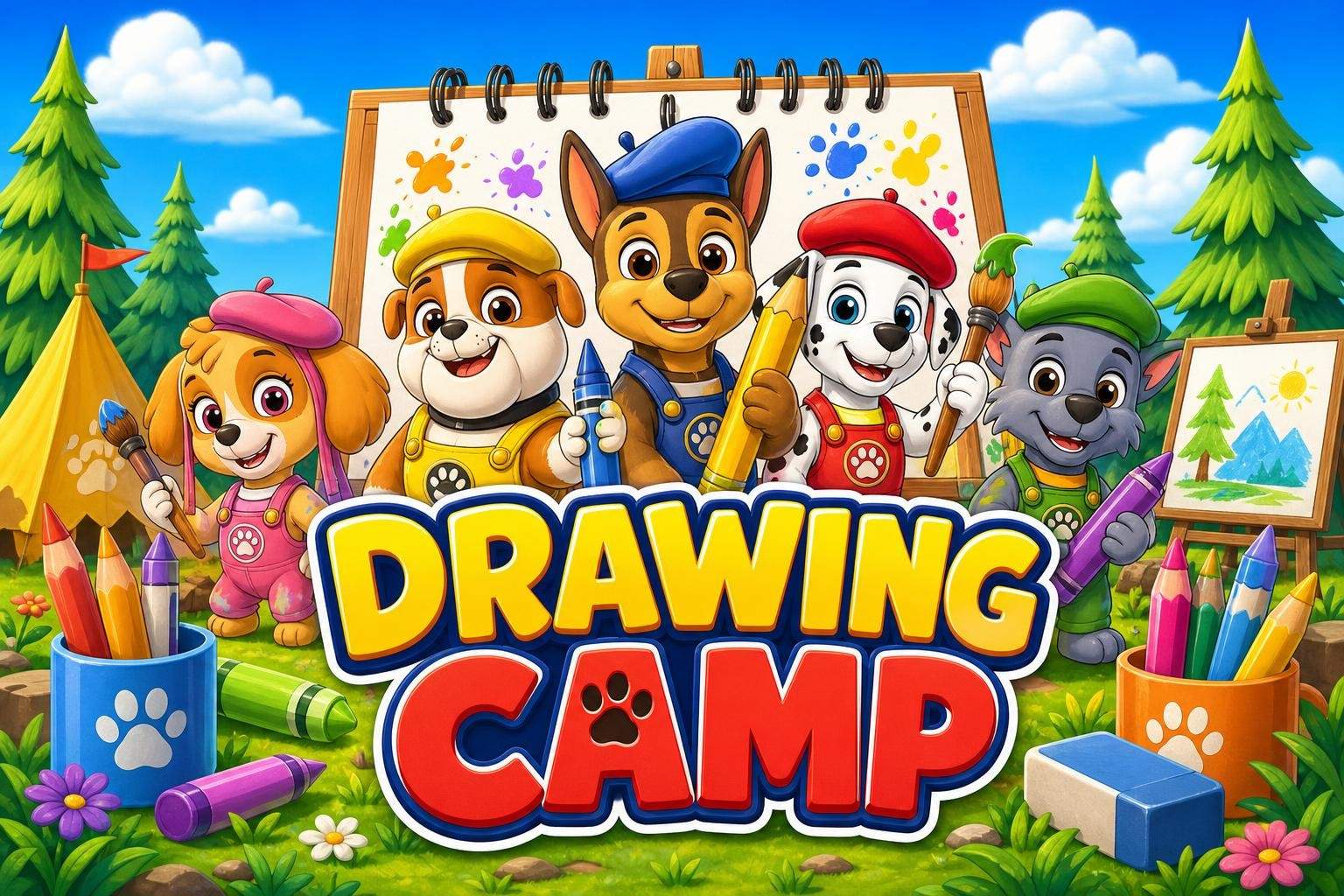 Paw Patrol Character Drawing — Weekly Camp
