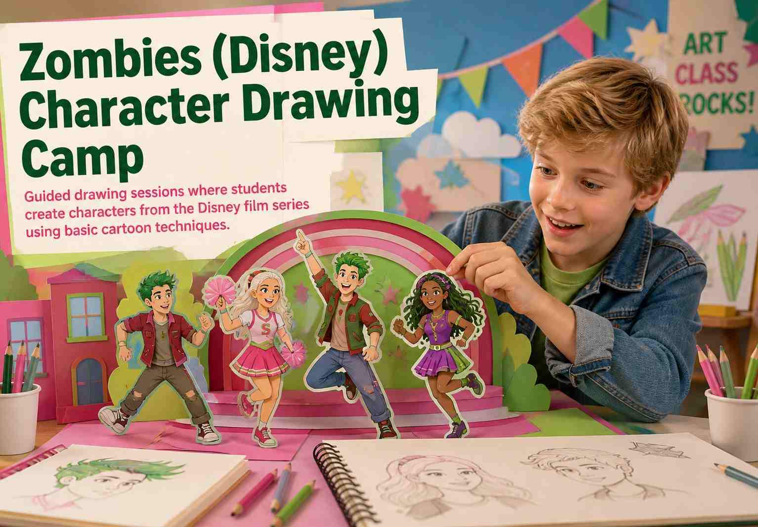 Zombies (Disney) Character Drawing Camp
