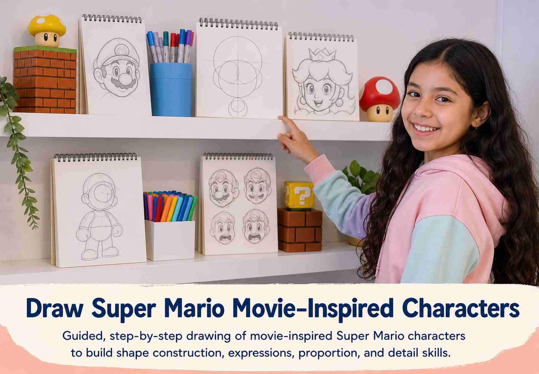 Draw Super Mario Movie–Inspired Characters