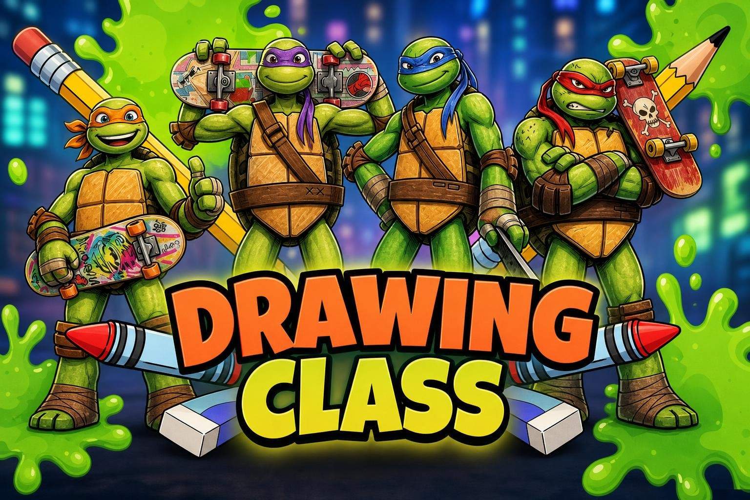 Draw Teenage Mutant Ninja Turtles Characters