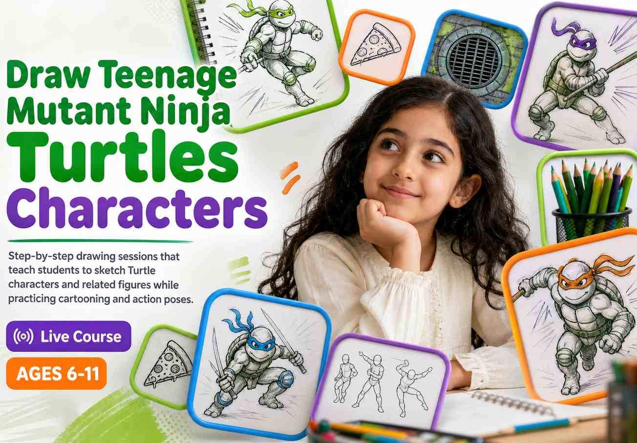 Draw Teenage Mutant Ninja Turtles Characters