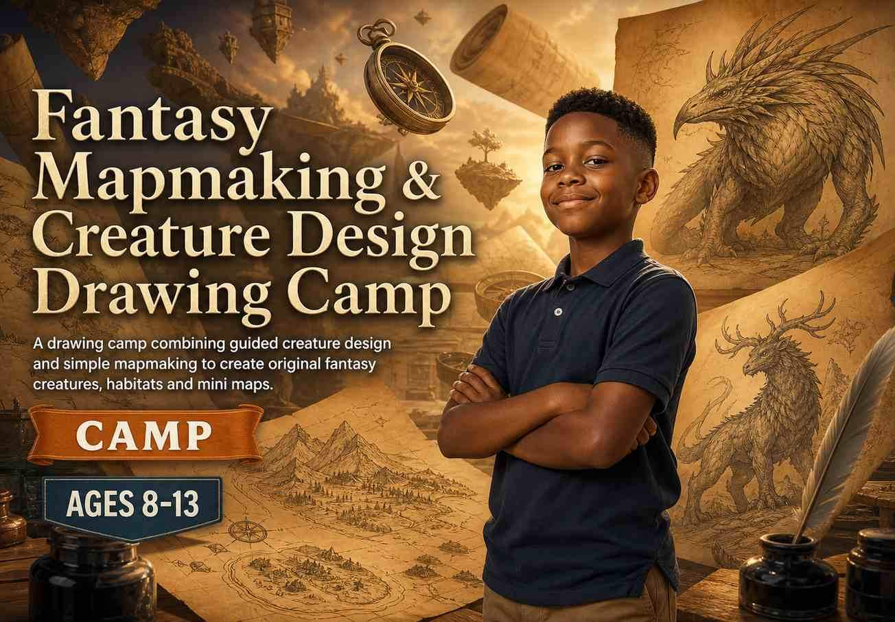 Fantasy Mapmaking & Creature Design Drawing Camp