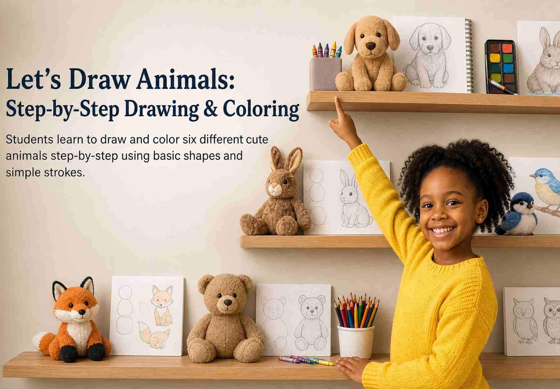 Let's Draw Animals: Step-by-Step Drawing & Coloring