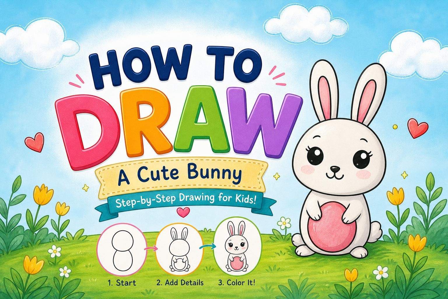 Guided Drawing: Bunny Illustration