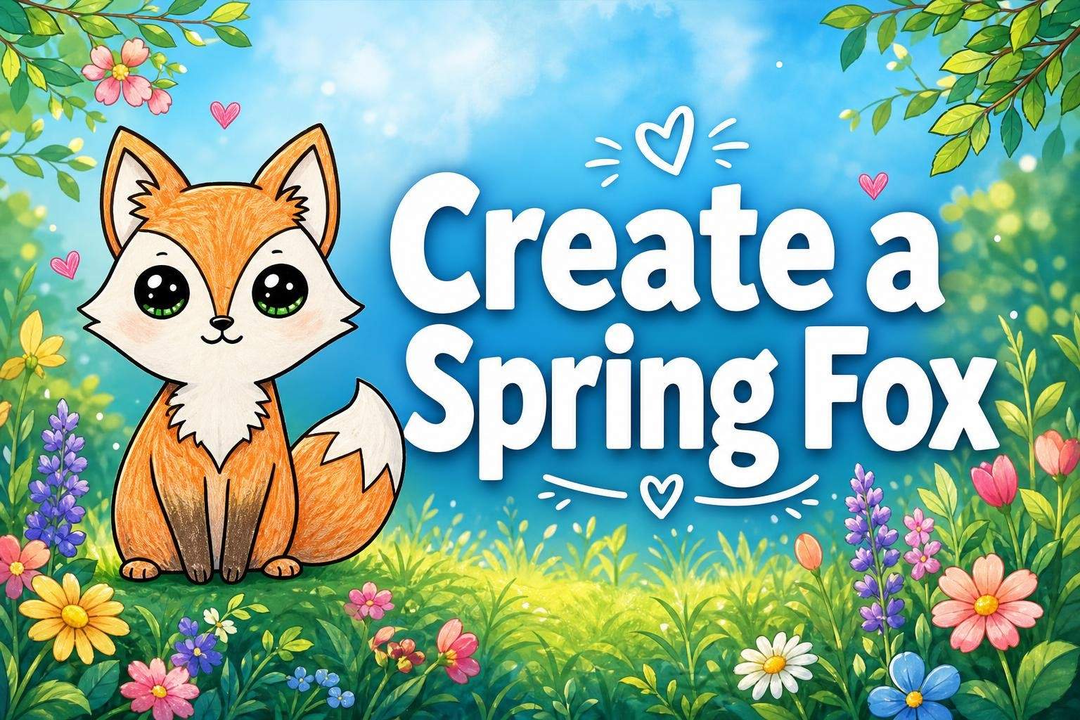 Draw a Fox: Guided Artwork with Marker, Watercolor or Colored Pencil