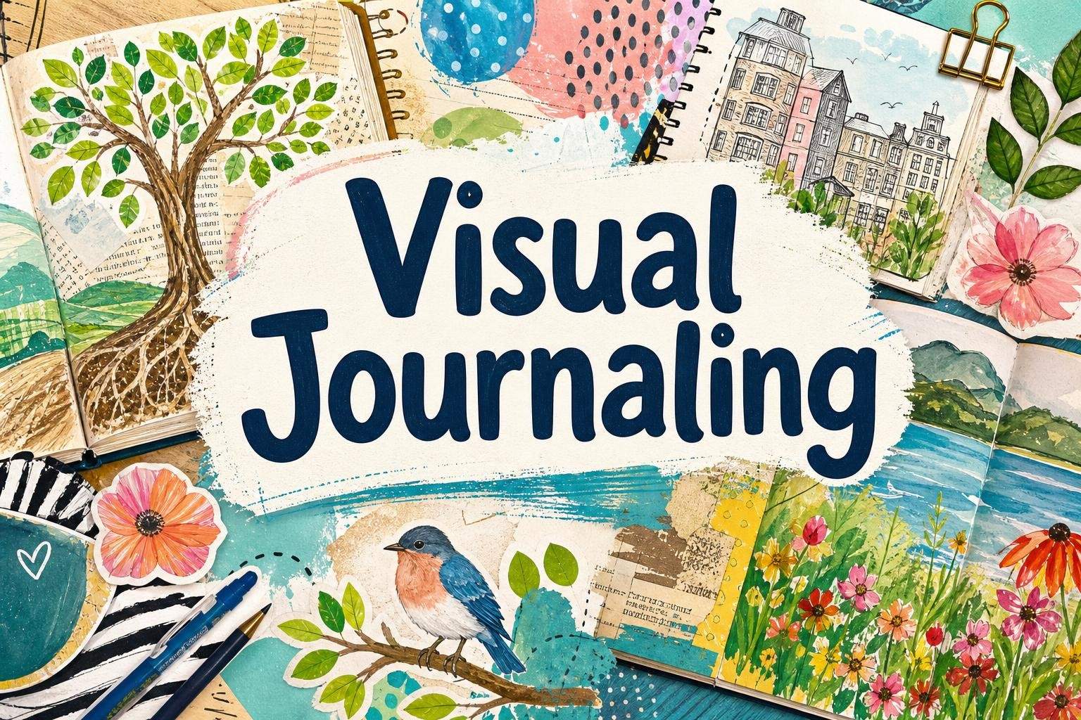 Visual Journal Collage: Magazine Ombre Technique
